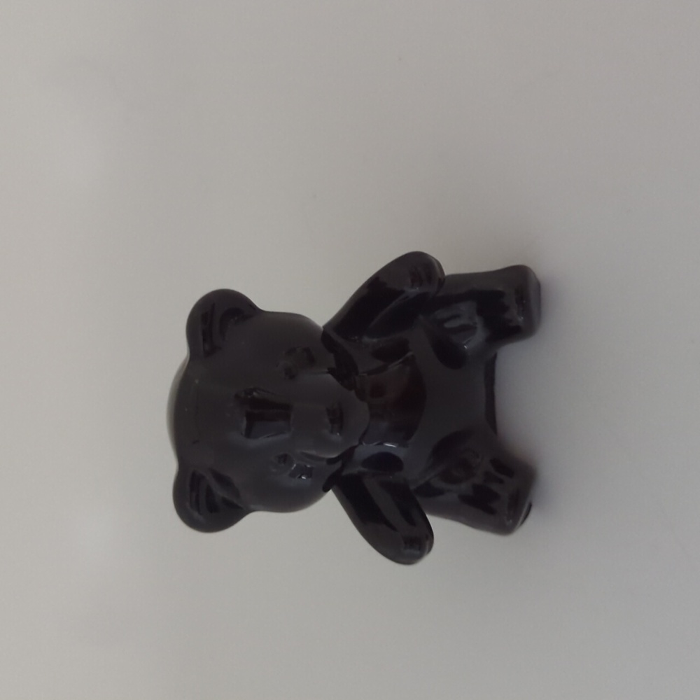 Black Oneida Crystal Bear paperweight
